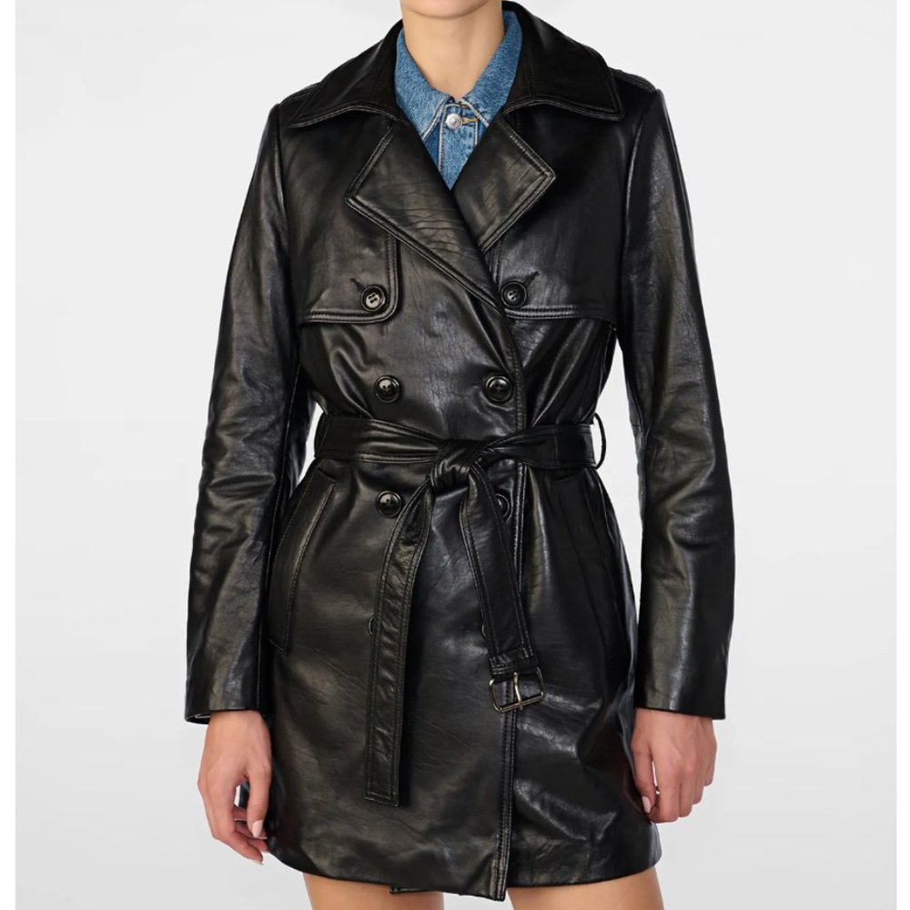 Wilsons Leather Luna Trench Coat XL